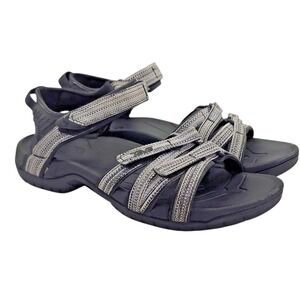 Teva Tirra Women's Sport Sandals Black Gray Strappy Comfort Shoes Size 8